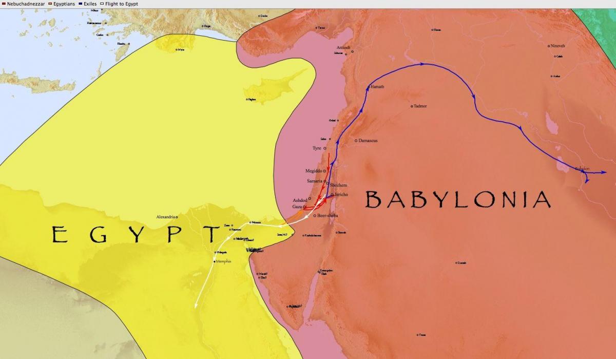 Mapa babylonu, egypta