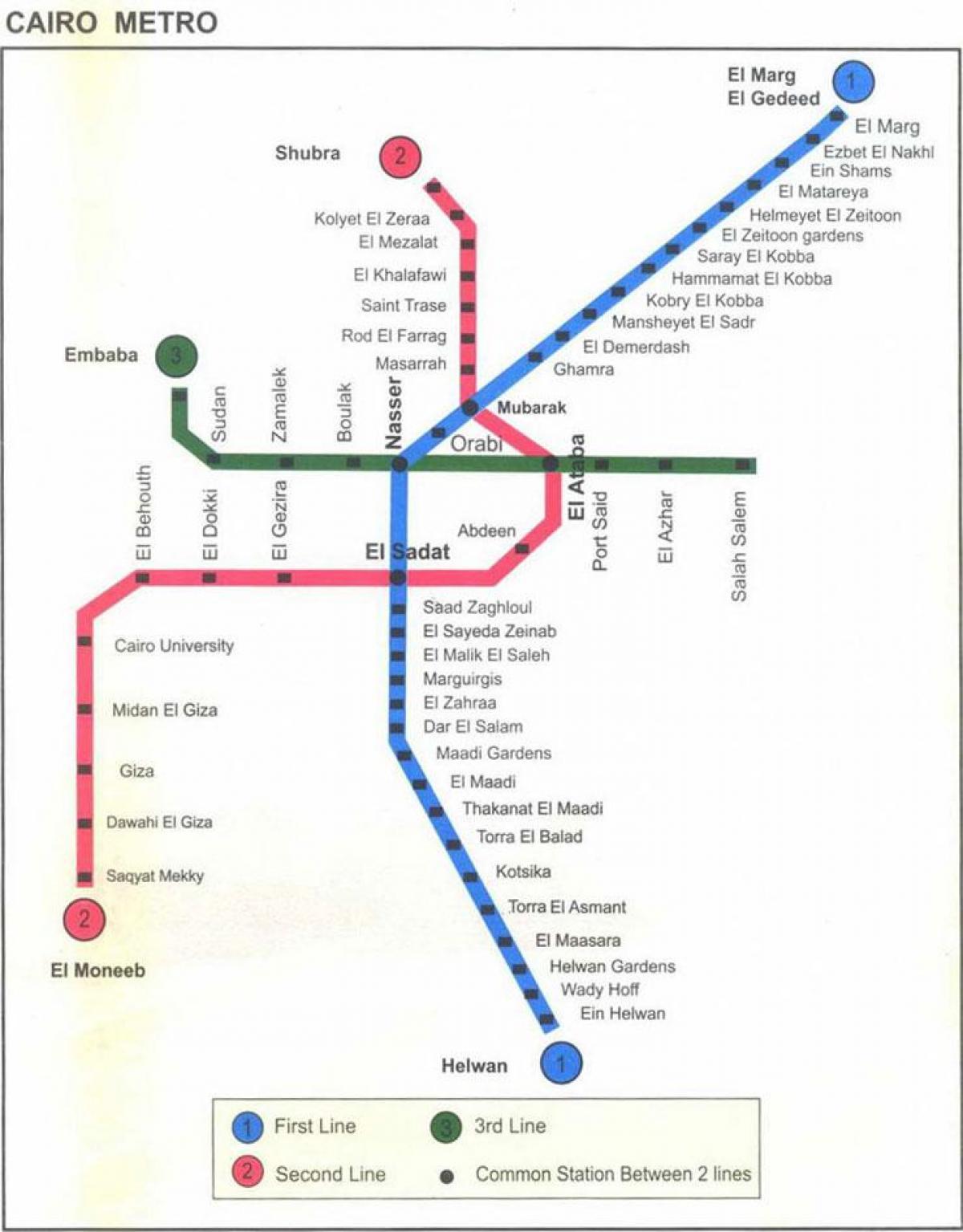 káhira metro mapu
