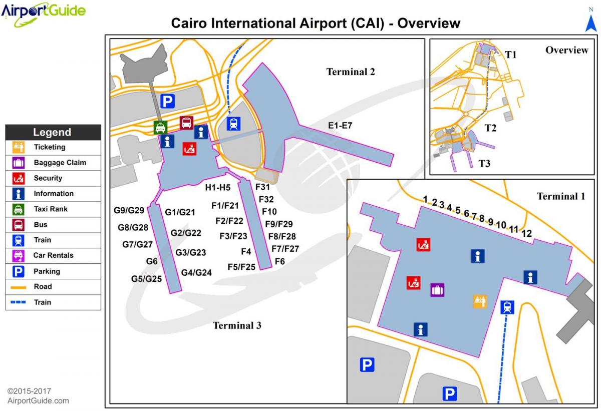 káhira medzinárodné letisko mapu