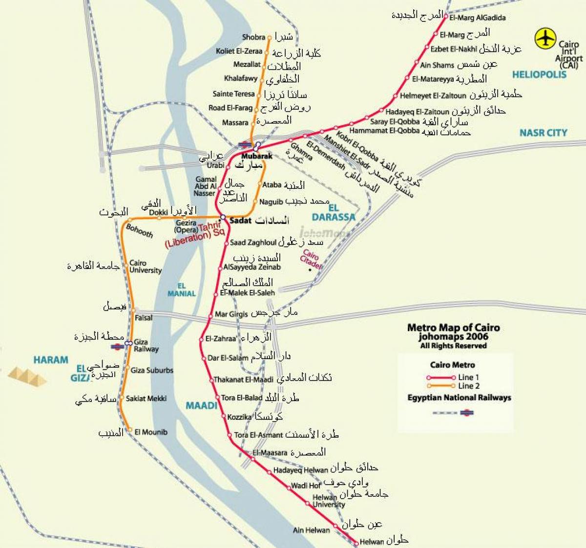 káhira metro mapu 2016