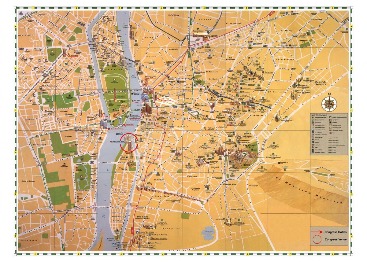 káhira turistické atrakcie mapu