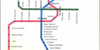 Káhira metro mapu