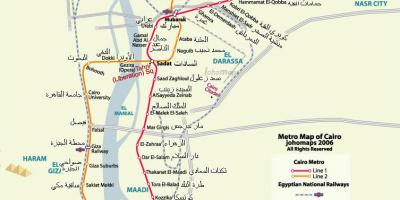 Káhira metro mapu 2016