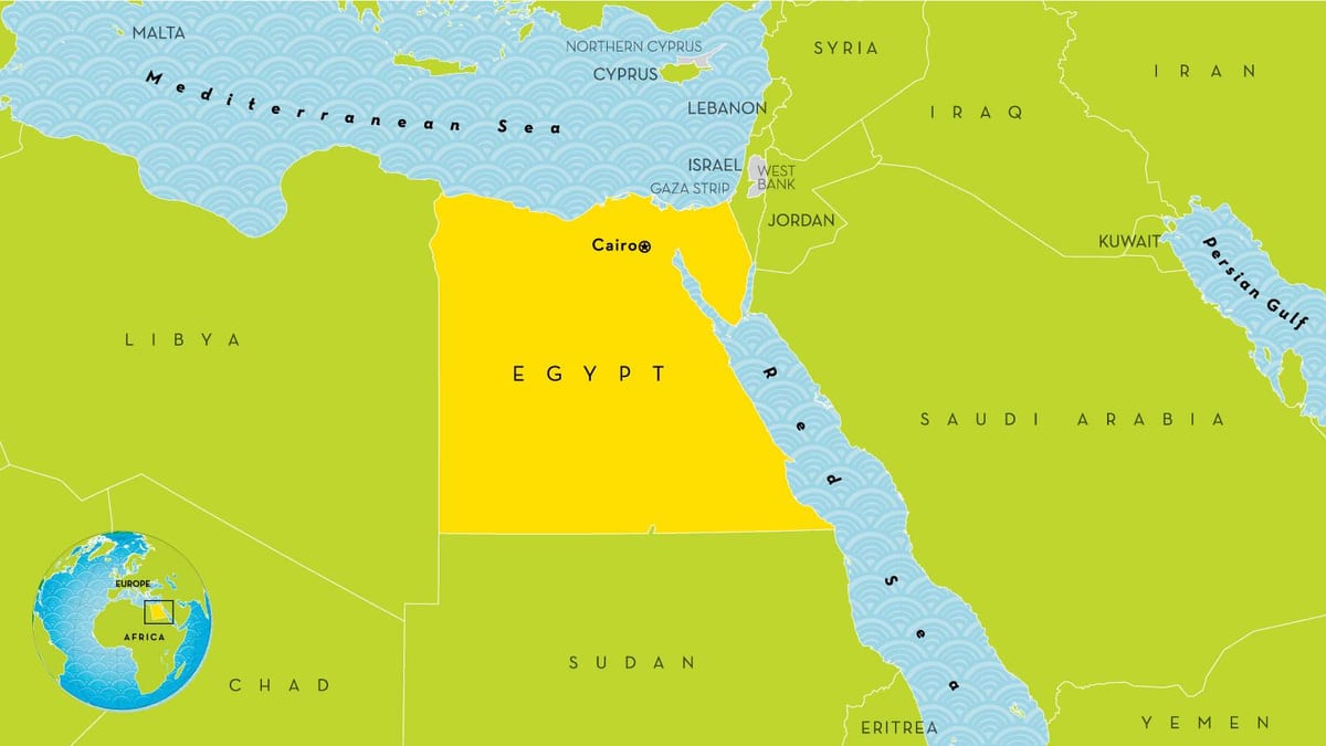 hlavné mesto egypta mapu