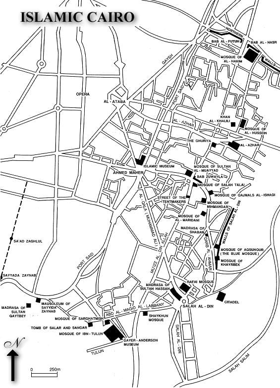 Mapa islamská káhira